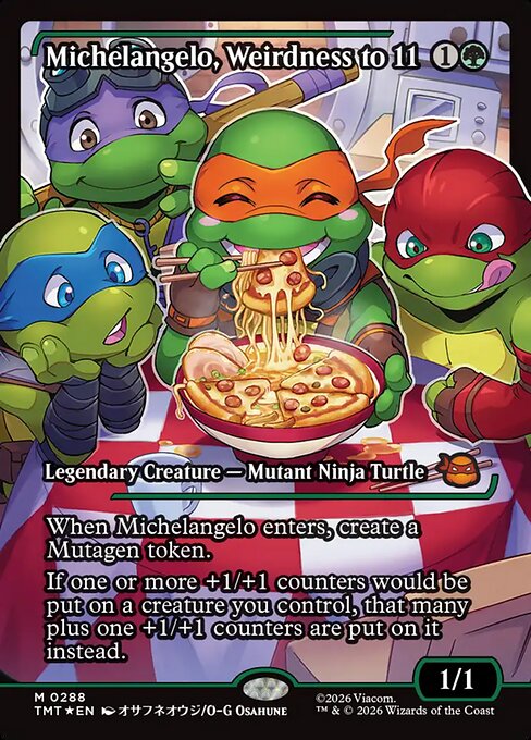 Michelangelo, Weirdness to 11 — art by O-G Osahune