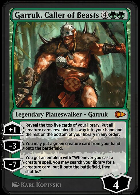 Garruk, Caller of Beasts — art by Karl Kopinski
