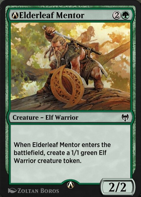 A-Elderleaf Mentor — art by Zoltan Boros