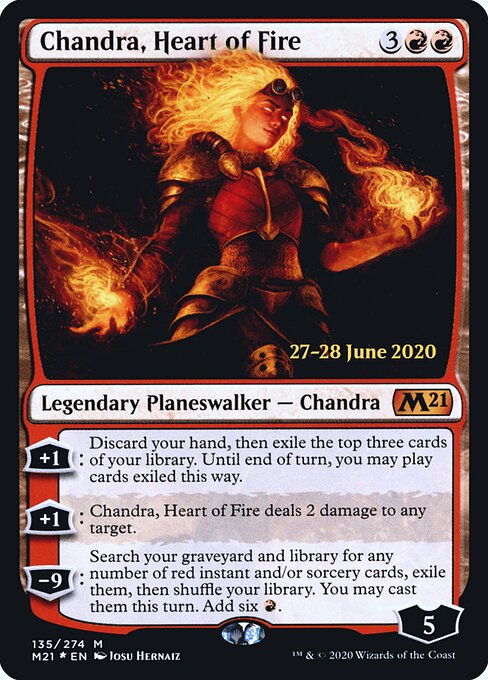Chandra, Heart of Fire — art by Josu Hernaiz