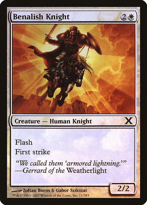 Benalish Knight — art by Zoltan Boros & Gabor Szikszai