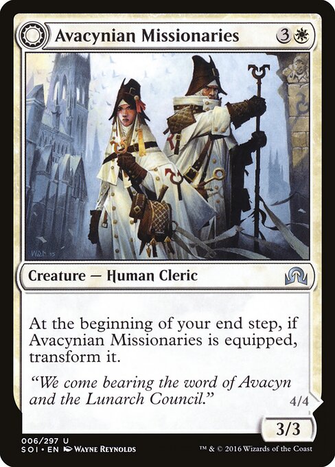 Avacynian Missionaries // Lunarch Inquisitors — art by Wayne Reynolds