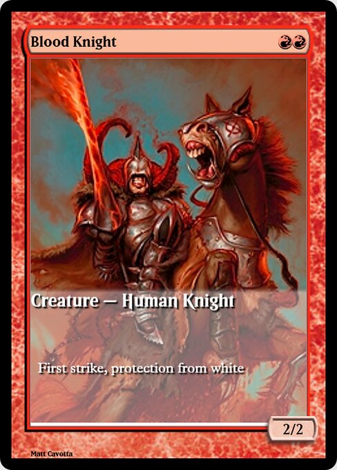 Blood Knight — art by Matt Cavotta