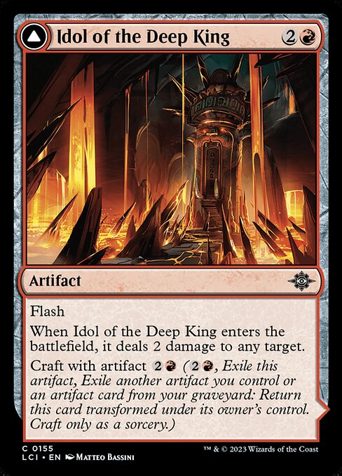 Idol of the Deep King // Sovereign's Macuahuitl — art by Matteo Bassini