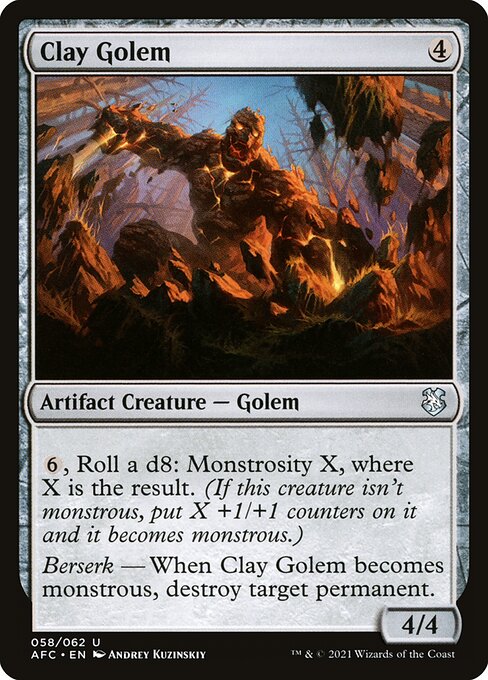 Clay Golem — art by Andrey Kuzinskiy