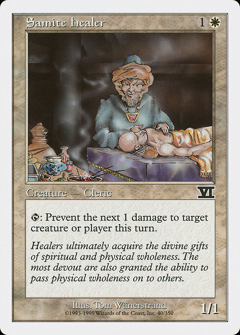Samite Healer — art by Tom Wänerstrand