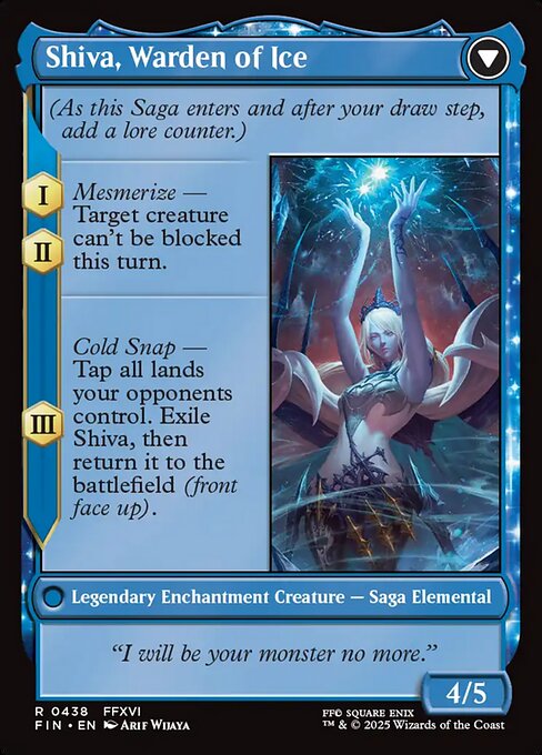 Jill, Shiva's Dominant // Shiva, Warden of Ice — art by Arif Wijaya