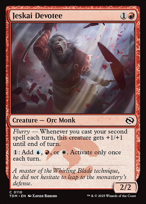 Jeskai Devotee — art by Xavier Ribeiro