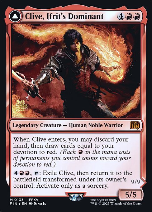 Clive, Ifrit's Dominant // Ifrit, Warden of Inferno — art by Nino Is