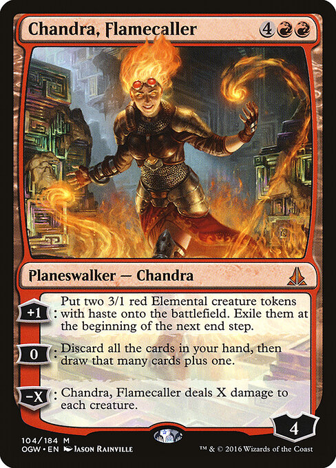 Chandra, Flamecaller — art by Jason Rainville