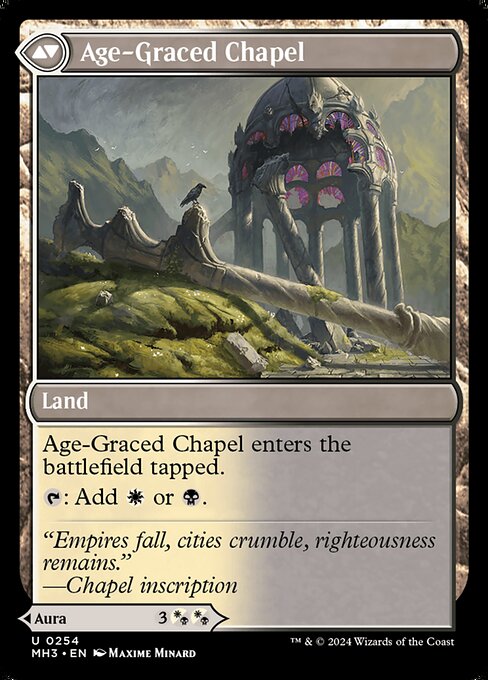 Glasswing Grace // Age-Graced Chapel — art by Maxime Minard