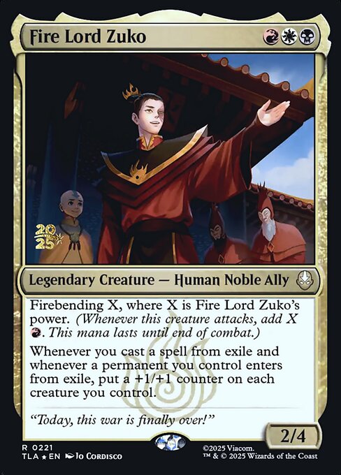 Fire Lord Zuko — art by Jo Cordisco