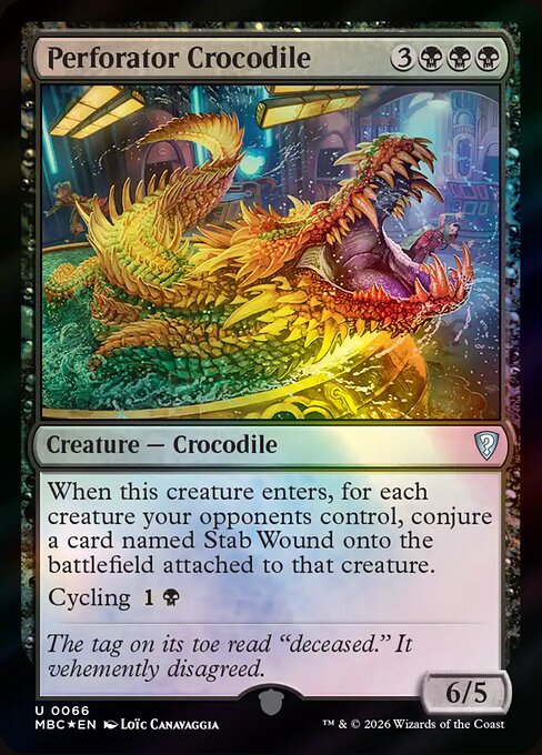 Perforator Crocodile — art by Loïc Canavaggia
