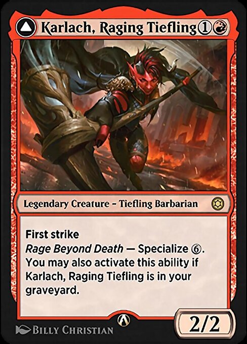 Karlach, Raging Tiefling — art by Billy Christian