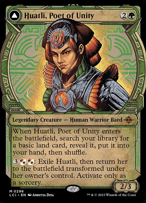 Huatli, Poet of Unity // Roar of the Fifth People — art by Anditya Dita