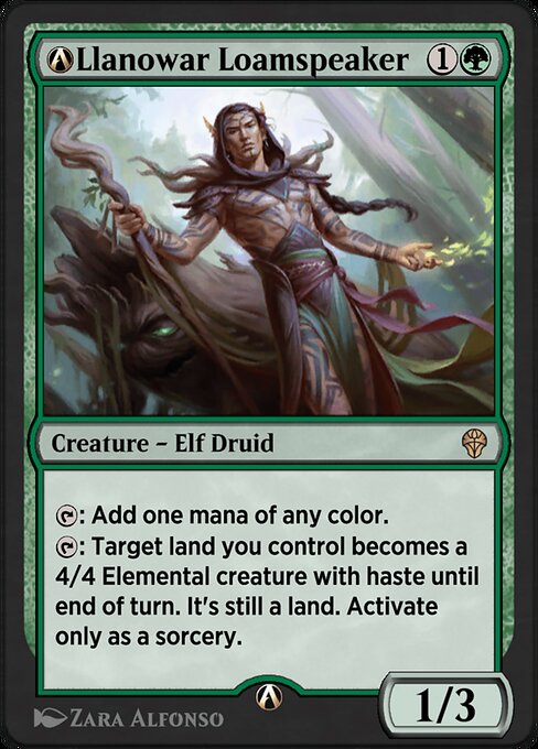 A-Llanowar Loamspeaker — art by Zara Alfonso