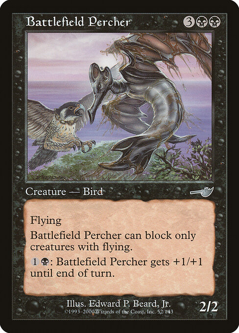 Battlefield Percher — art by Edward P. Beard, Jr.