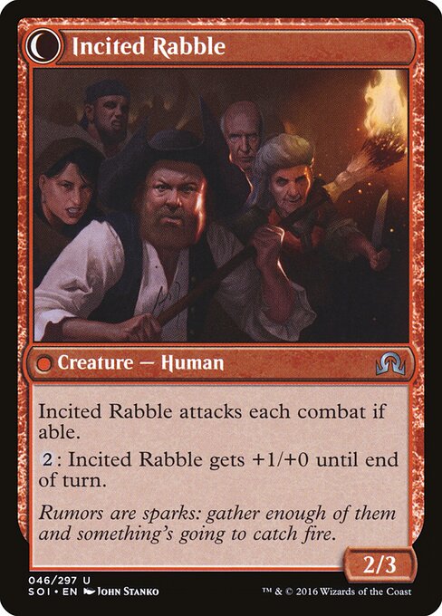 Town Gossipmonger // Incited Rabble — art by John Stanko