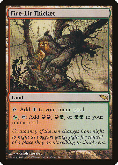 Fire-Lit Thicket — art by Ralph Horsley