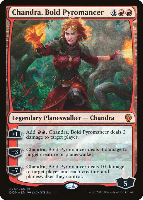 Chandra, Bold Pyromancer — art by Zack Stella