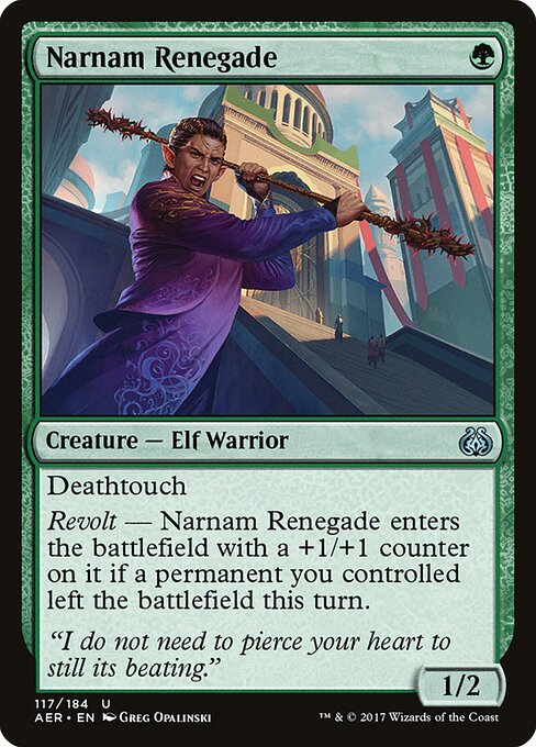 Narnam Renegade — art by Greg Opalinski