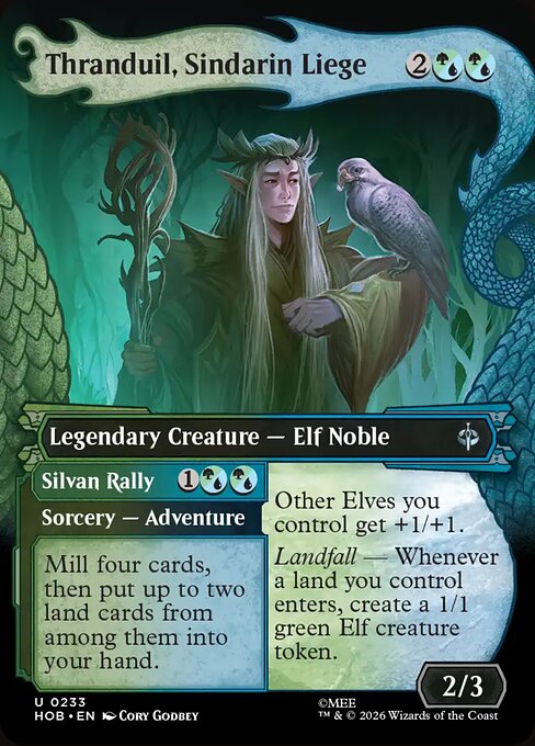 Thranduil, Sindarin Liege // Silvan Rally — art by Cory Godbey