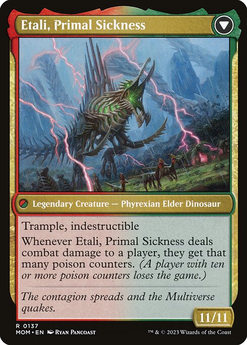 Etali, Primal Conqueror // Etali, Primal Sickness — art by Ryan Pancoast