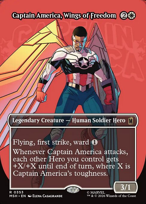 Captain America, Wings of Freedom — art by Elena Casagrande