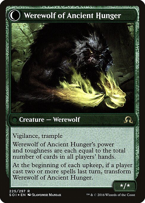 Sage of Ancient Lore // Werewolf of Ancient Hunger — art by Slawomir Maniak
