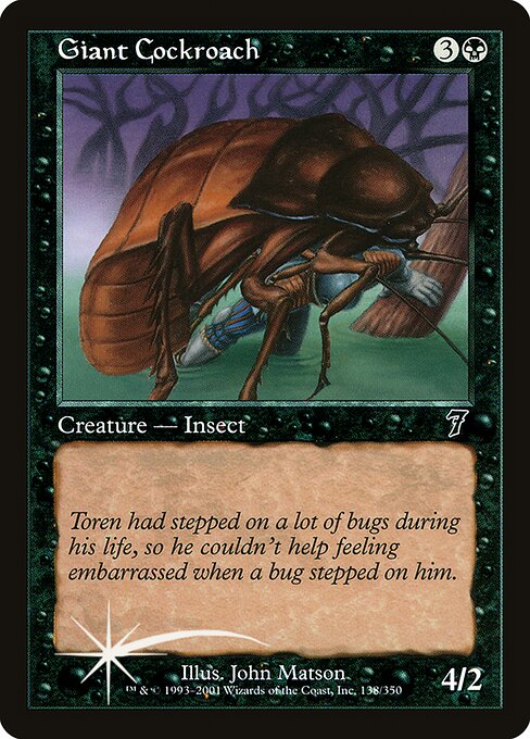 Giant Cockroach — art by John Matson