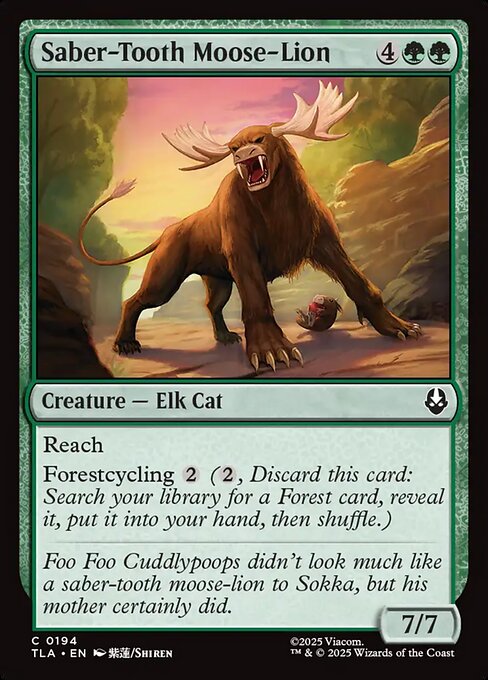 Saber-Tooth Moose-Lion — art by Shiren