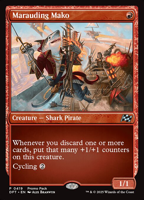 Marauding Mako — art by Alix Branwyn