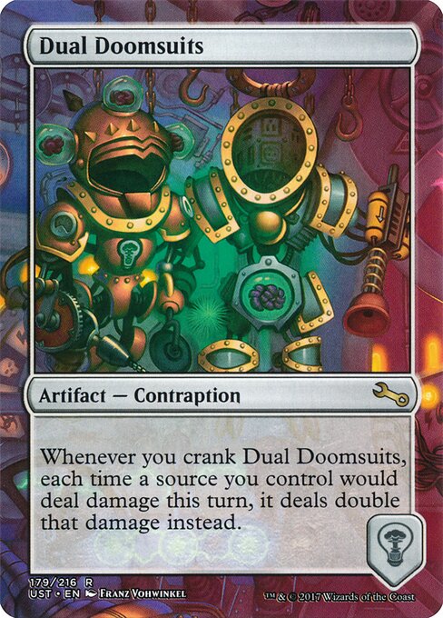 Dual Doomsuits — art by Franz Vohwinkel
