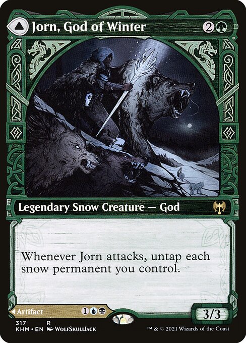 Jorn, God of Winter // Kaldring, the Rimestaff — art by WolfSkullJack