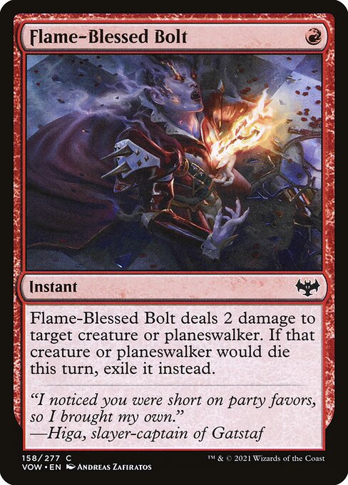 Flame-Blessed Bolt — art by Andreas Zafiratos