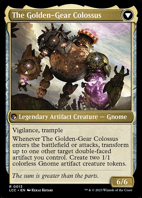 Tetzin, Gnome Champion // The Golden-Gear Colossus — art by Kekai Kotaki