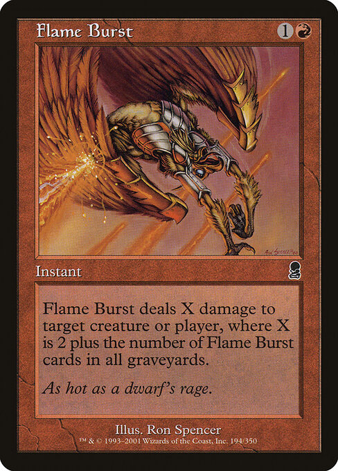 Flame Burst — art by Ron Spencer