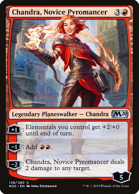 Chandra, Novice Pyromancer — art by Anna Steinbauer