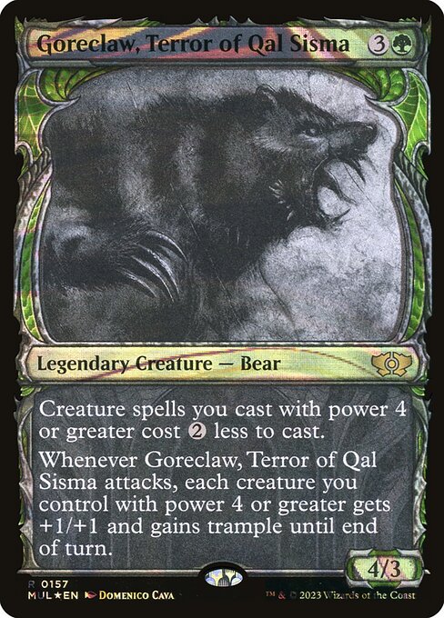 Goreclaw, Terror of Qal Sisma — art by Domenico Cava