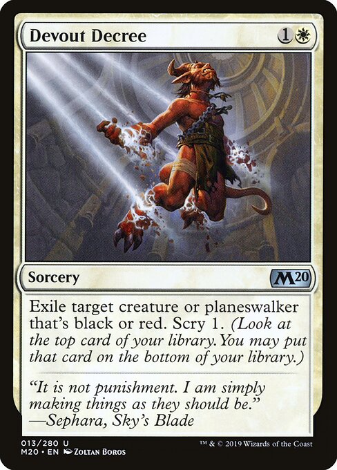 Devout Decree — art by Zoltan Boros