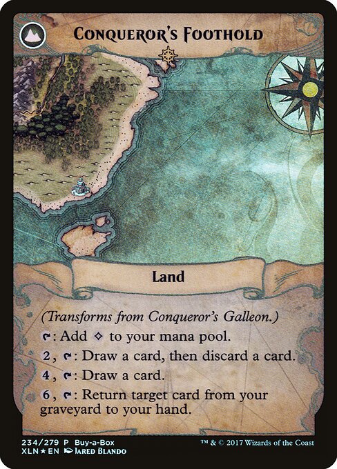 Conqueror's Galleon // Conqueror's Foothold — art by Jared Blando
