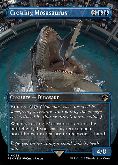 Cresting Mosasaurus — art by Chris Rallis