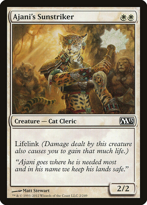 Ajani's Sunstriker — art by Matt Stewart