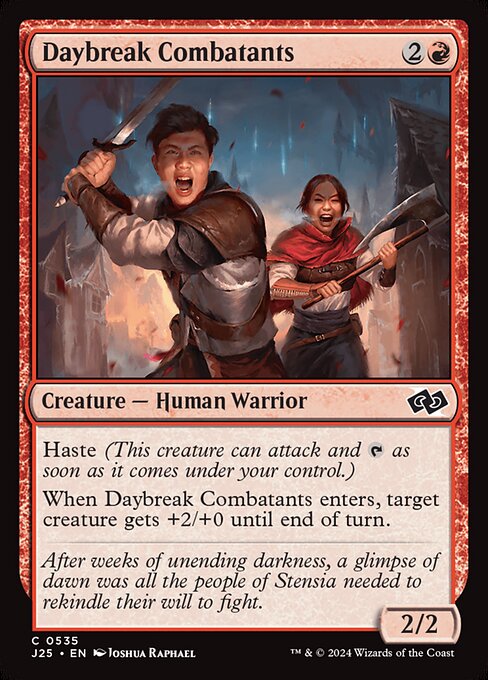 Daybreak Combatants — art by Joshua Raphael