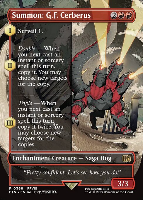 Summon: G.F. Cerberus — art by Yoshiya