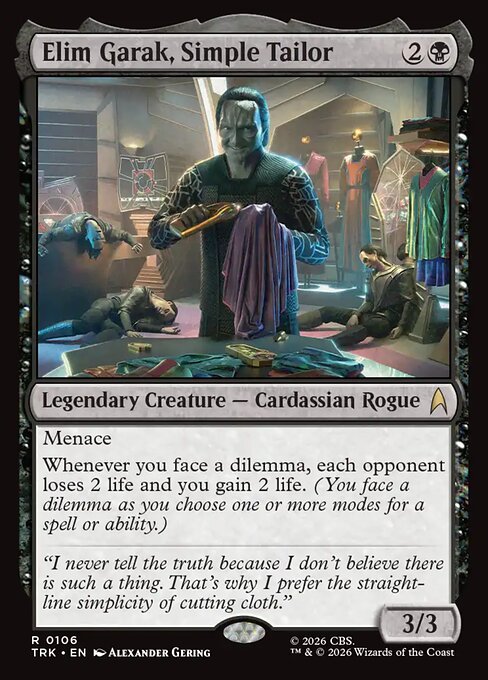 Elim Garak, Simple Tailor — art by Alexander Gering