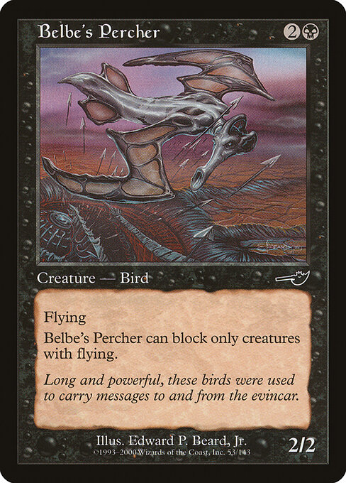 Belbe's Percher — art by Edward P. Beard, Jr.