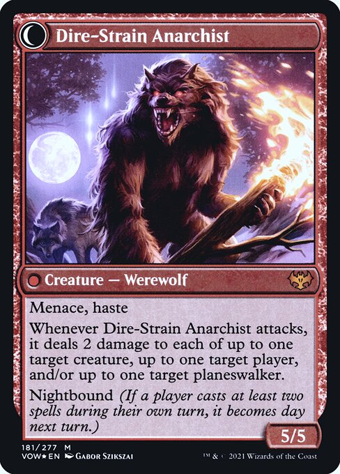 Volatile Arsonist // Dire-Strain Anarchist — art by Gabor Szikszai