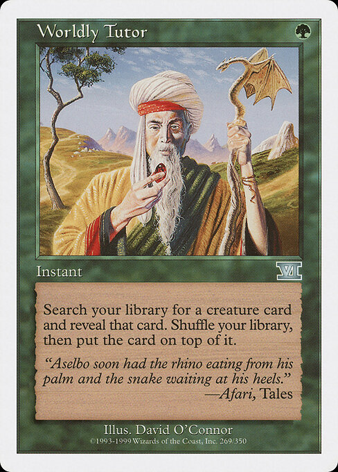 Worldly Tutor — art by David O'Connor