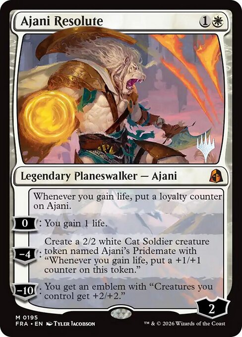 Ajani Resolute — art by Tyler Jacobson